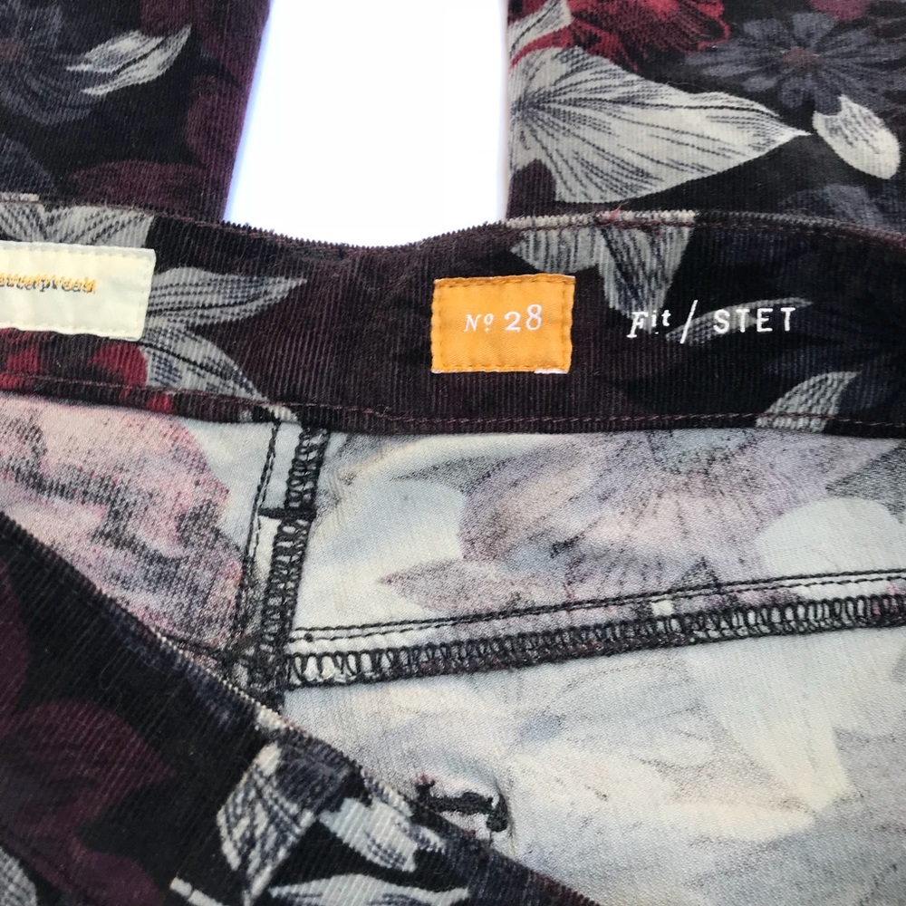 Pilcro And The Letterpress Floral Corduroy Pants - Picture 5 of 8